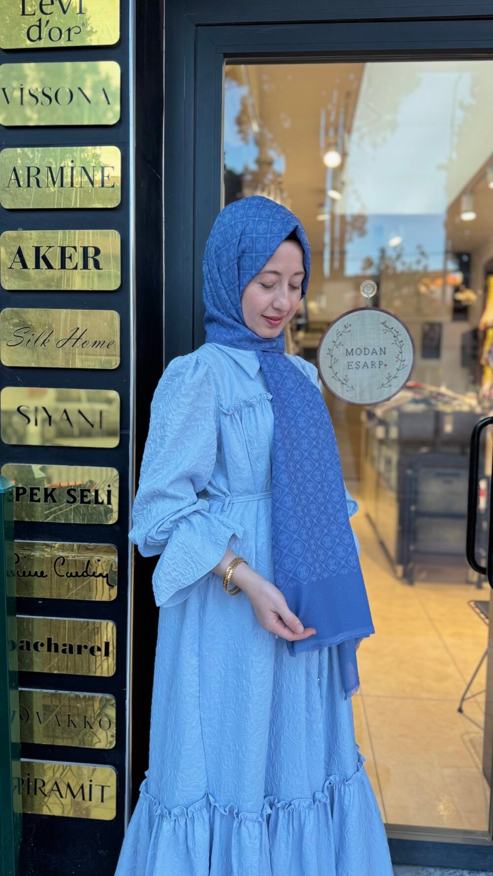 PİERRE CARDİN ELEGANCE MONOGRAM ŞAL - Görsel 2