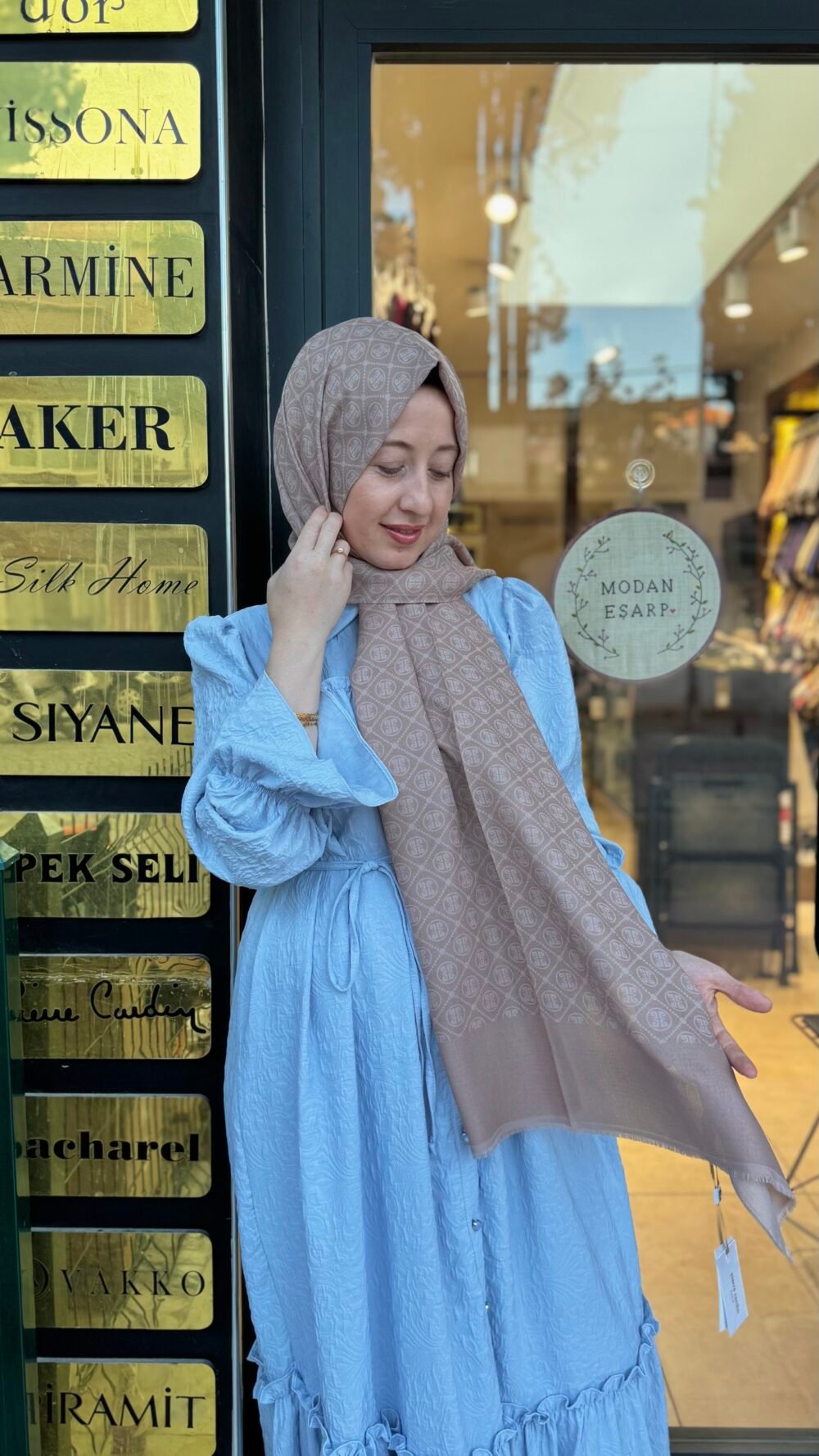 PİERRE CARDİN ELEGANCE MONOGRAM ŞAL - Görsel 2