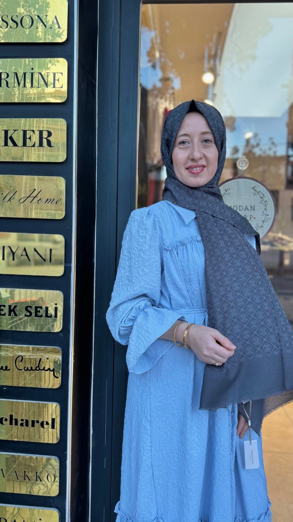 PİERRE CARDİN ELEGANCE MONOGRAM ŞAL - Görsel 2