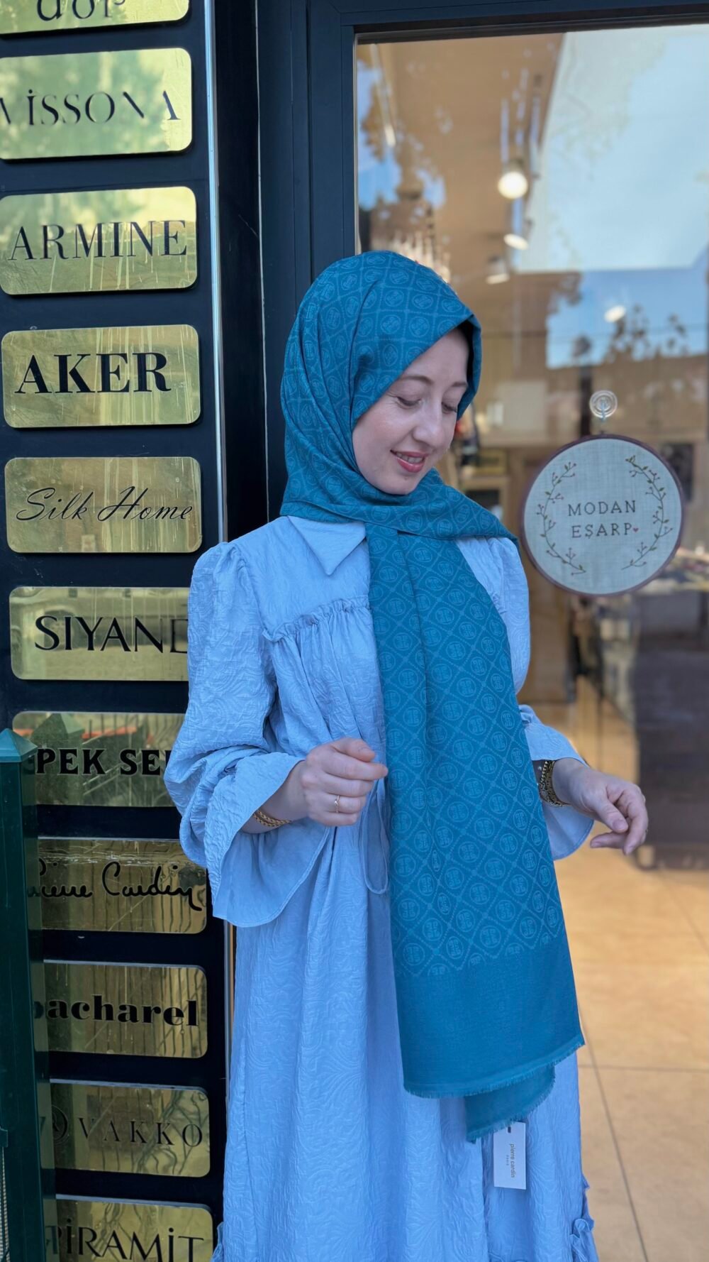 PİERRE CARDİN ELEGANCE MONOGRAM ŞAL - Görsel 2